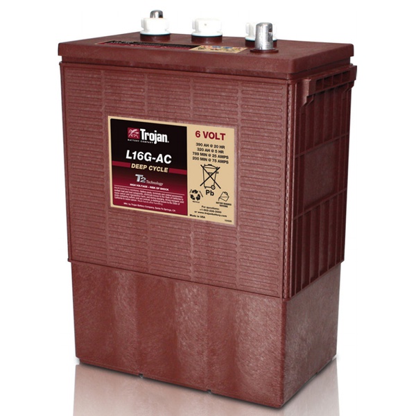 Лодочный аккумулятор Trojan L16E-AC 6V 370Ah 