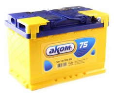 Аккумулятор автомобильный АКОМ 6СТ-75 +EFB