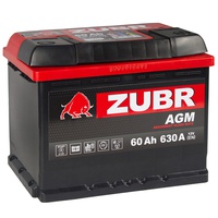 Аккумулятор автомобильный 60 ZUBR  AGM