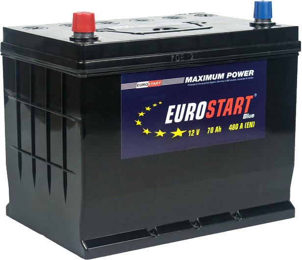 Аккумулятор автомобильный 70 Аh Eurostart Blue Asia L+