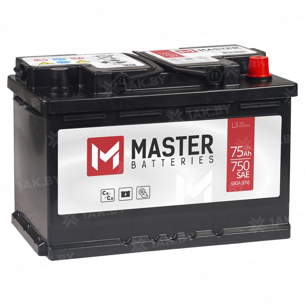 Аккумулятор автомобильный 75 MASTER BATTERIES