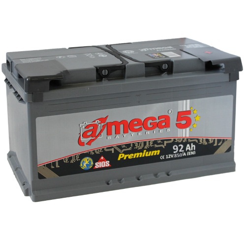 Аккумулятор автомобильный A-mega Premium 92 R new 