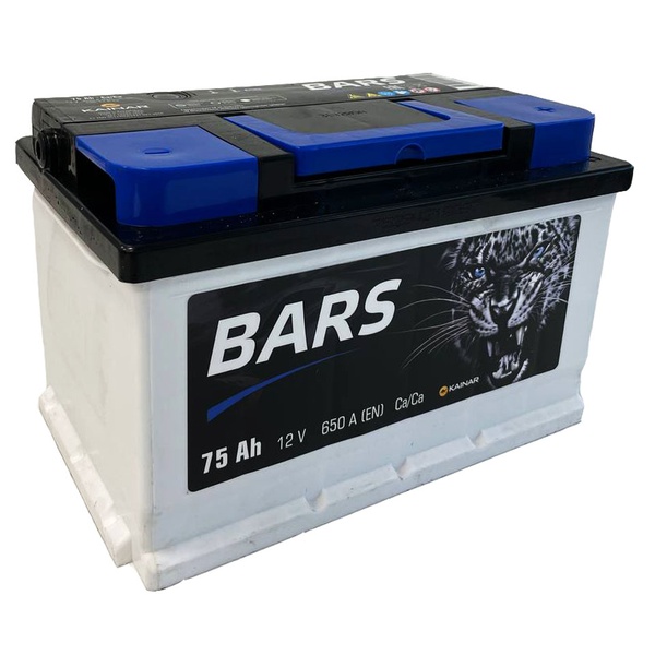 Аккумулятор автомобильный BARS 75 R низк. 