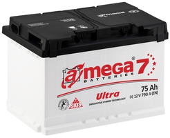 Аккумулятор автомобильный A-mega Ultra 75 R 