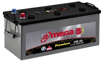 Грузовой аккумулятор A-mega Premium 190 