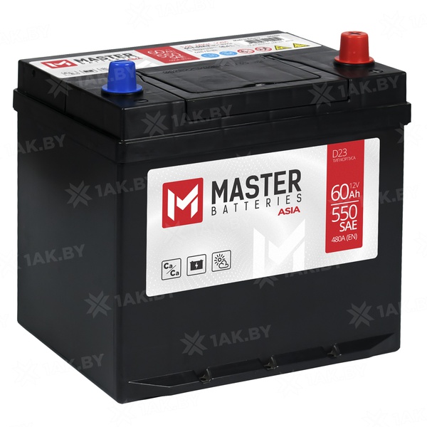 Аккумулятор автомобильный 60 MASTER BATTERIES ASIA R+