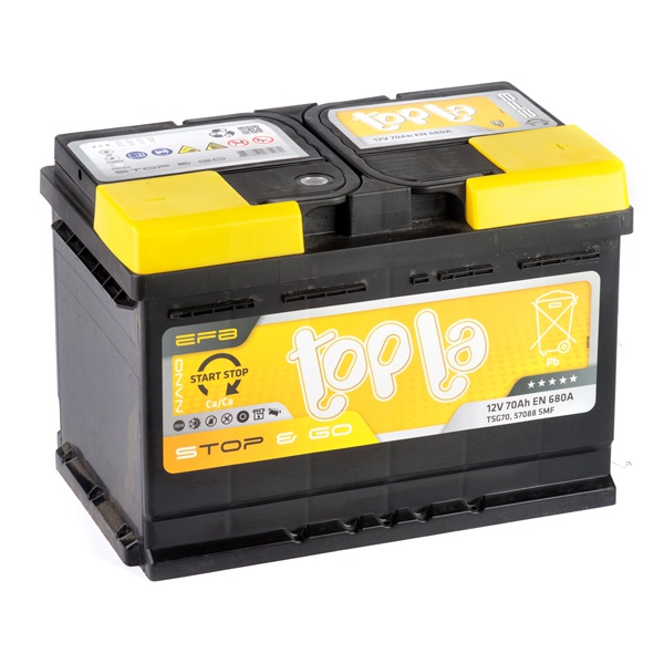 Аккумулятор автомобильный 70 Topla EFB STOP&GO