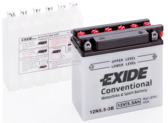 Аккумулятор для мотоциклов Exide 3 Ah 
