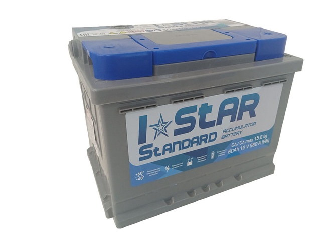 Аккумулятор автомобильный I-STAR 60 R 