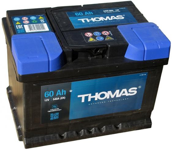 Аккумулятор автомобильный 60 Ah THOMAS низкий