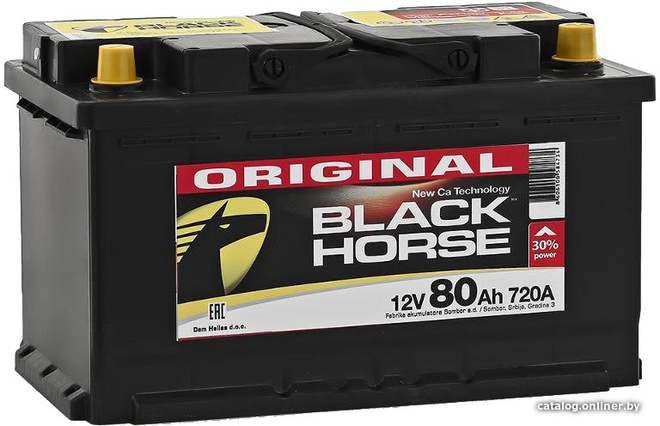 Аккумулятор автомобильный Black Horse 80 R 