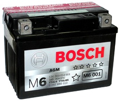 Аккумулятор для мотоциклов Bosch YT4L-BS / YT4L-4 3Ah 