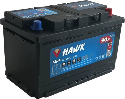 Аккумулятор автомобильный HAWK 90 R 