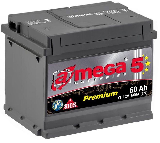 Аккумулятор автомобильный A-mega Premium 60 L 