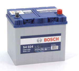 Аккумулятор автомобильный Bosch S4 Asia Silver 60 JR 