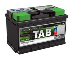 Аккумулятор автомобильный Tab EcoDry Stop&Go AGM 70 R 
