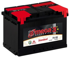 Аккумулятор автомобильный A-mega Standard 74 R 