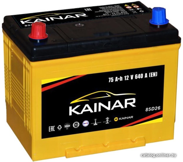 Аккумулятор автомобильный Kainar Asia 75 JL 