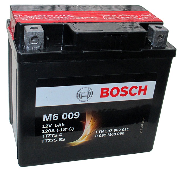Аккумулятор для мотоциклов Bosch YB12A-А / 12N12A-4A-1 12Ah 