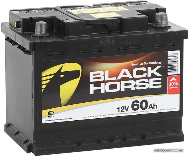 Аккумулятор автомобильный Black Horse 60 R 