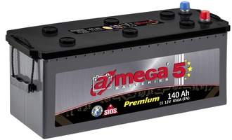 Грузовой аккумулятор A-mega Premium 140 